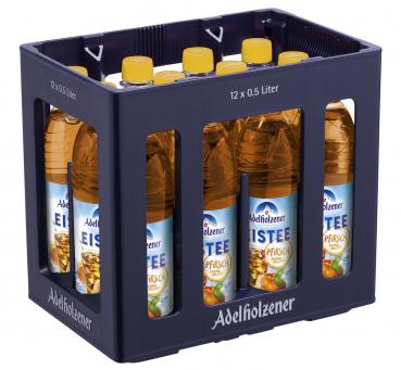 Adelholzener Eistee Pfirsich  - Kiste 12x 0,5 Ltr.