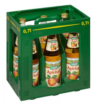 Nagler Apfelsaft klar 100%  - Kiste 6x 0,7 Ltr.